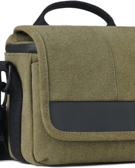 Besnfoto Camera Bag Small Mirrorless Camera Shoulder Bag Purse Waterproof Canvas Cute Compact Camera Messenger Bag Case for Women and Men